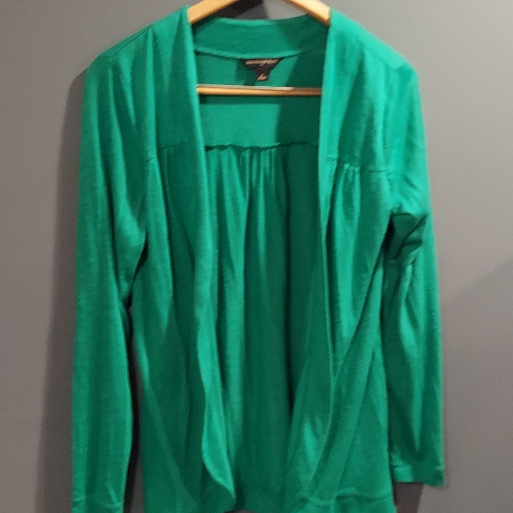 Banana Republic green open front cardigan‎ Medium